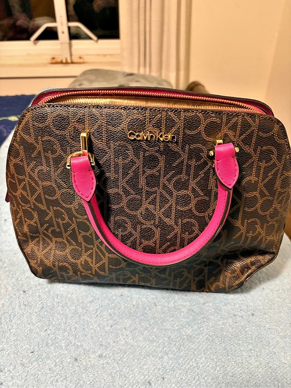 Calvin Klein Brown & Pink Satchel
